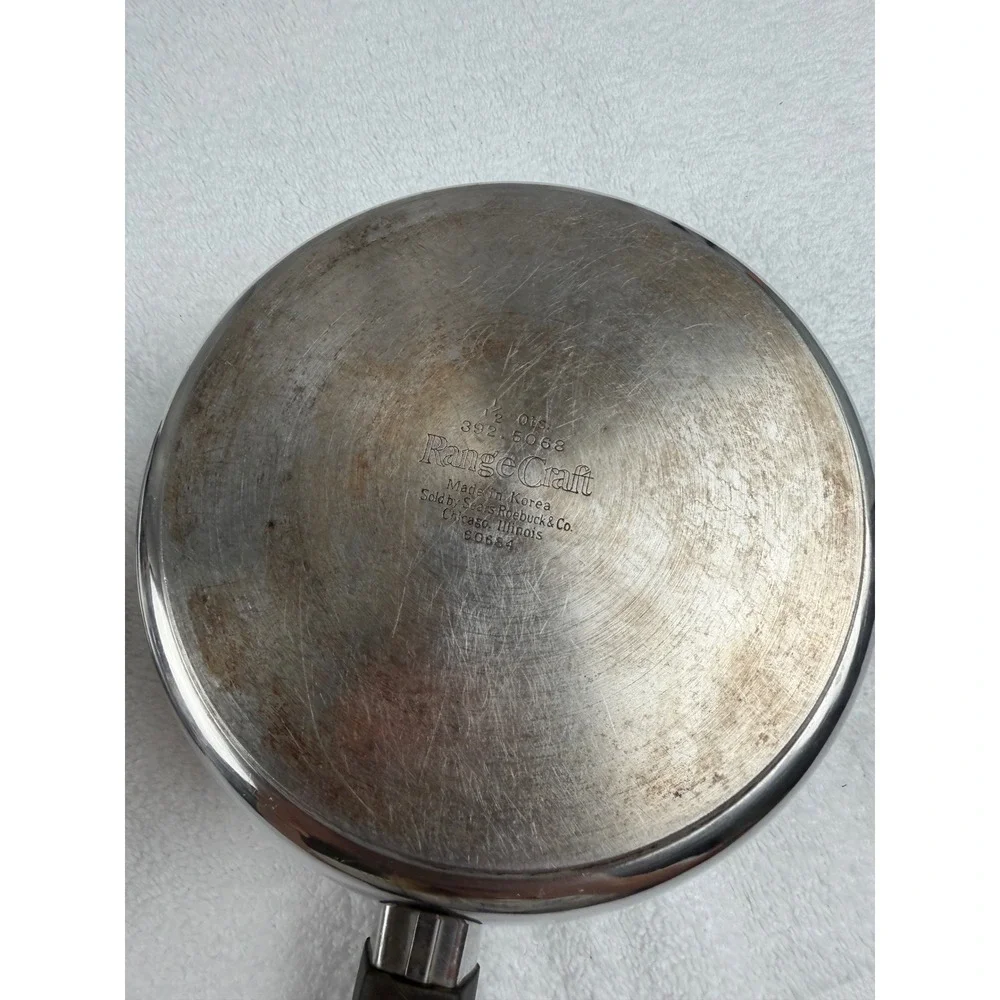 RangeCraft Sears Roebuck 1.5 Qt Stainless Steel Saucepan with Lid 392.5068 Korea